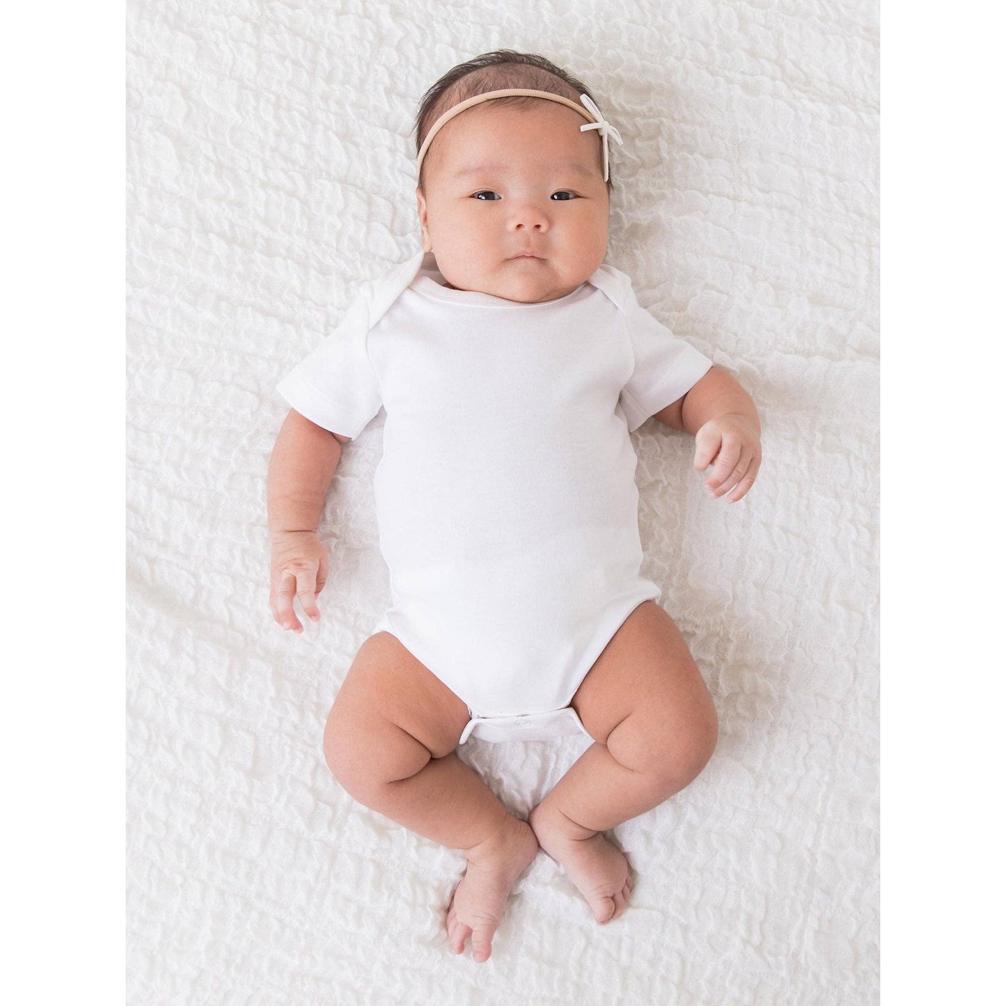 Classic Short Sleeve Bodysuit: White