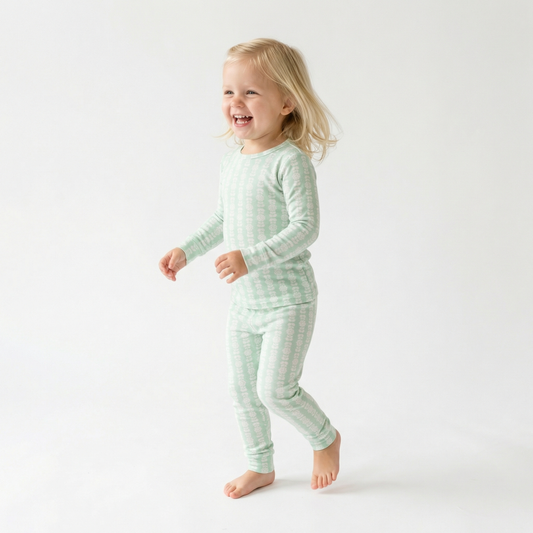 Mint Meadows Bamboo Toddler Pajama Set