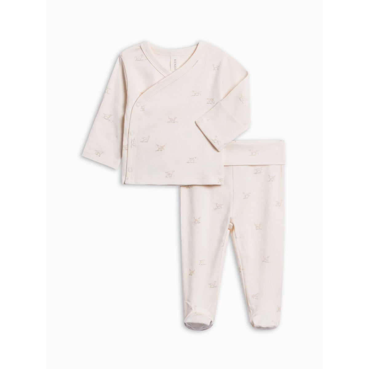 Riley 2 Piece Kimono Top and Pant Set - Field Dog