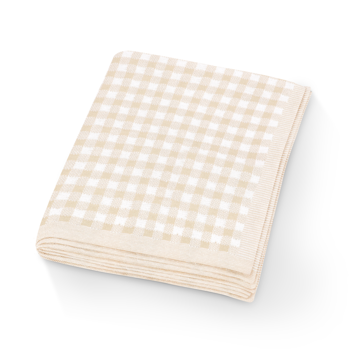 Swaddle Baby Blanket - Plaid: Beige