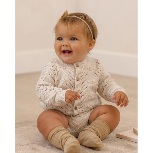 KNIT CARDIGAN || HEATHERED OATMEAL