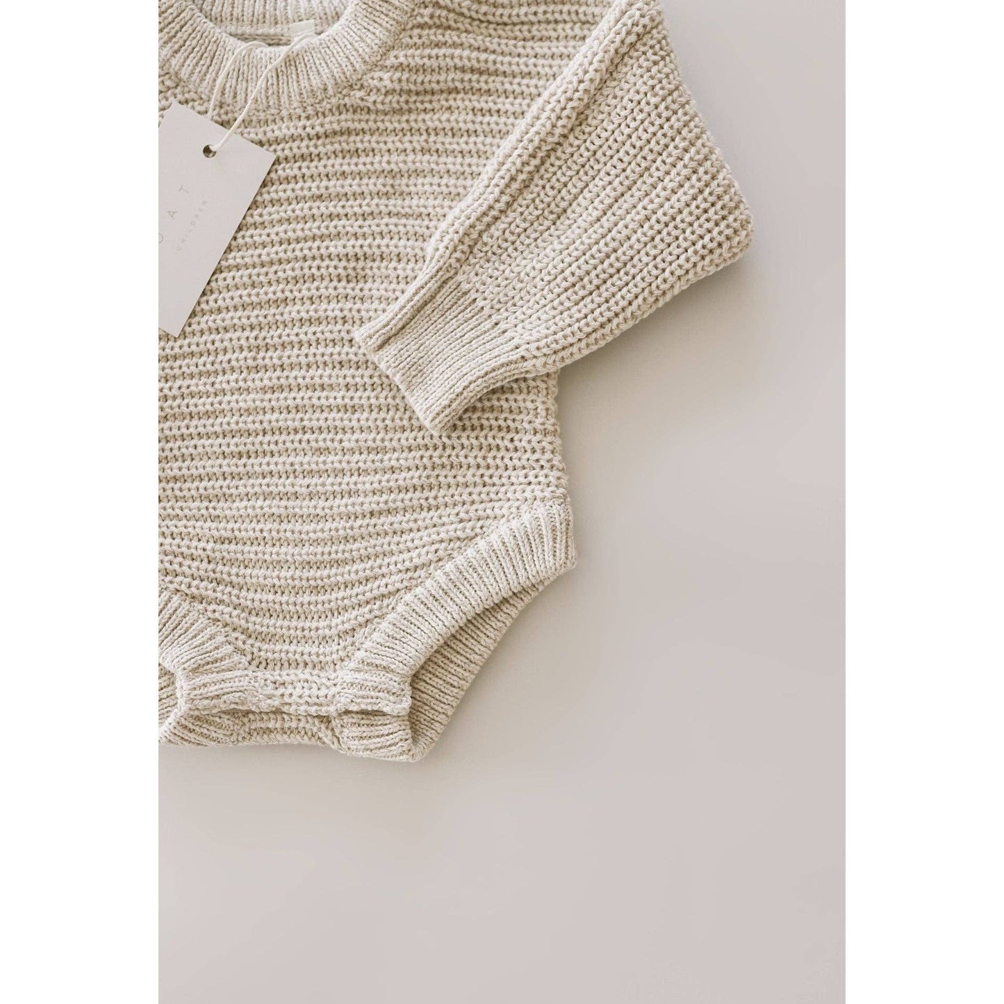 Chunky Knit Onesie ‘Oatmeal’
