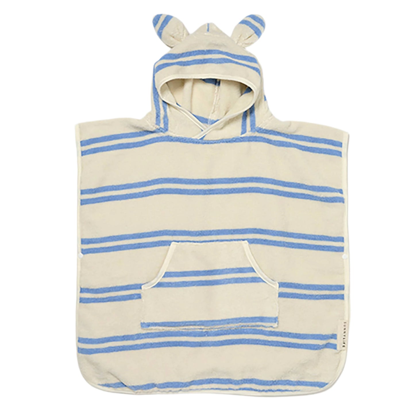 Kids Character Hooded Towel Sid the Seagull Blue Stripe