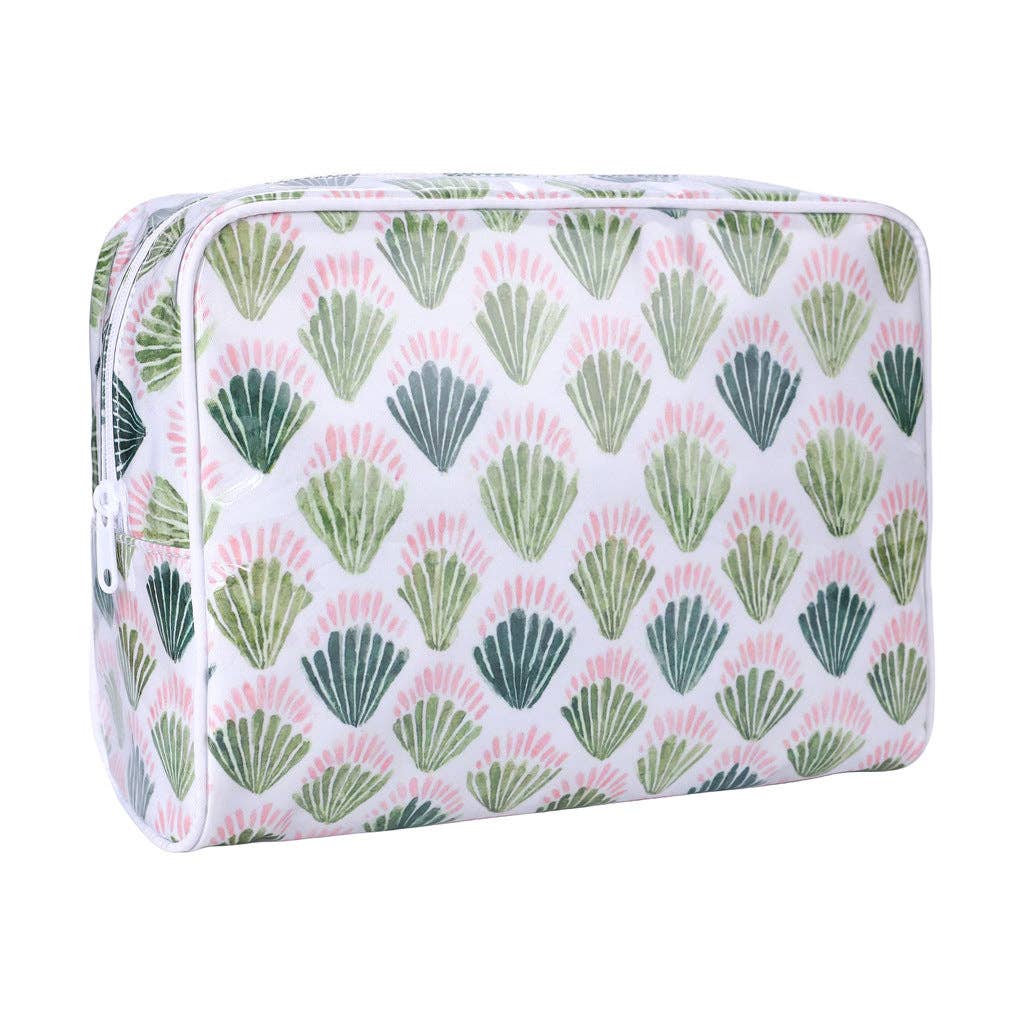 PVC Mahjong Bag Cosmetic Bag, Travel Toiletries Storage Bag: Wave / L