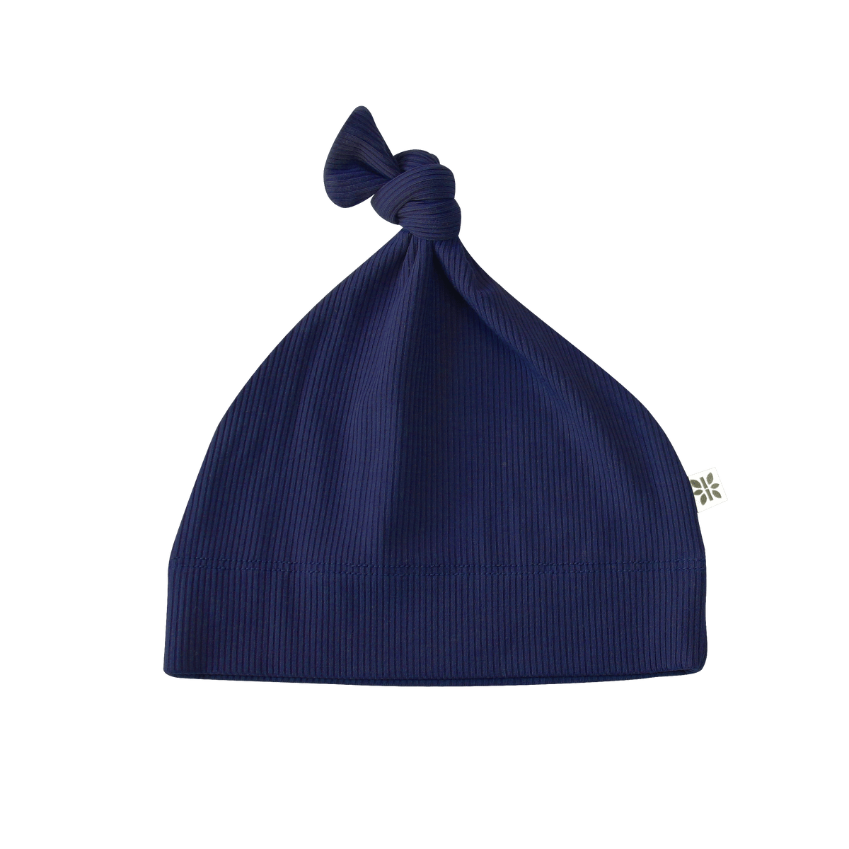 Baby Knot Hat - Navy Blue Rib / OS