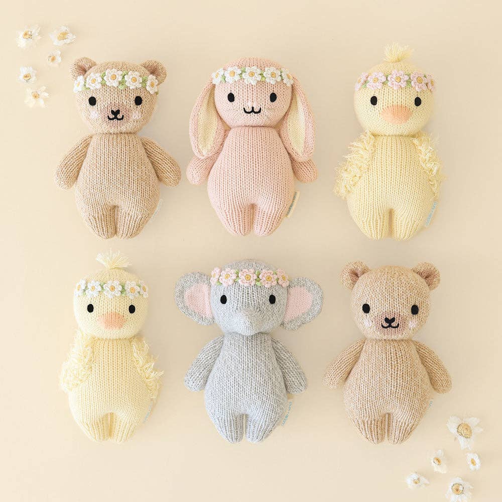 cuddle+kind - Baby honey bear (ivory floral)
