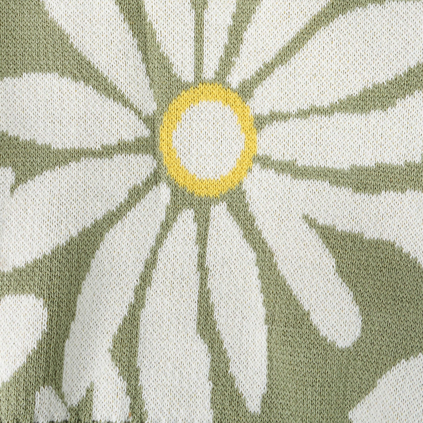 Wildflower - Organic Jacquard Knit Baby Blankets: Sage Green / One Size