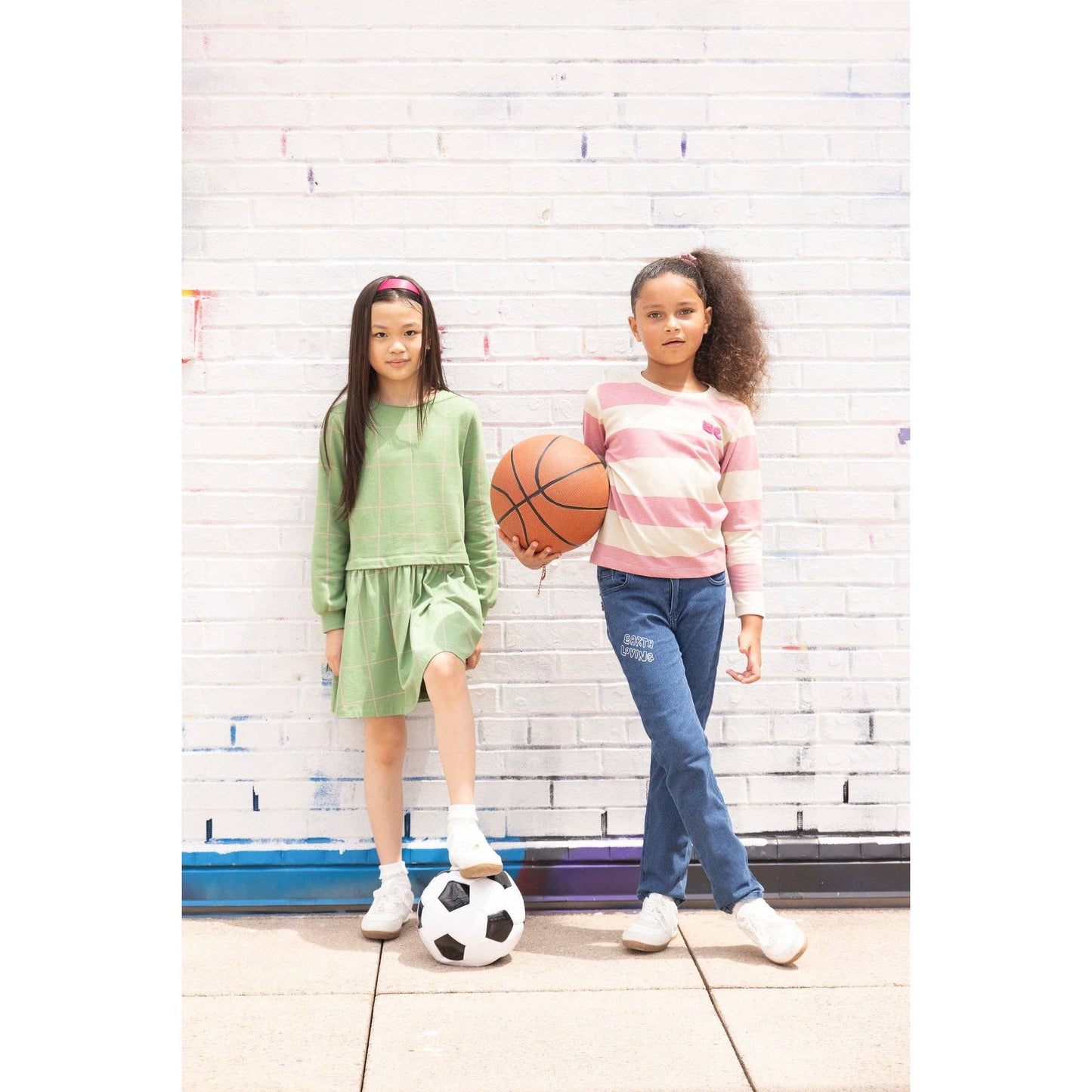 Recycled Cotton Pink Rugby Stripe T-Shirt