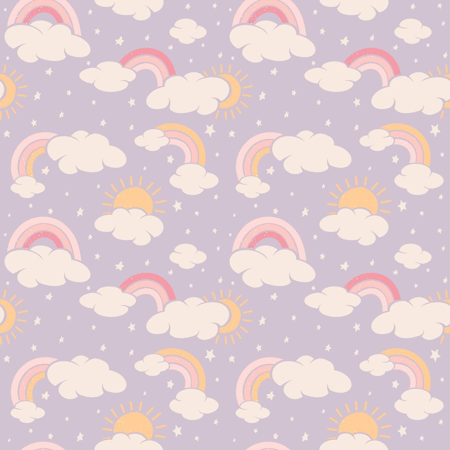 Swirly Girl Dress w/Cap Sleeve - Rainbow Clouds
