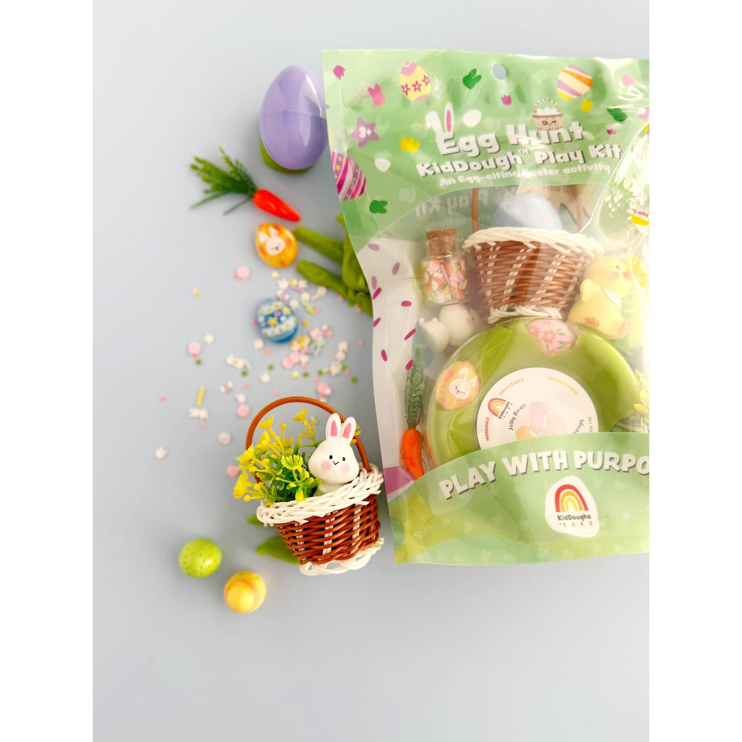 Earth Grown KidDoughs (KidDoughs by EGKD) - Egg Hunt KidDough Play Kit