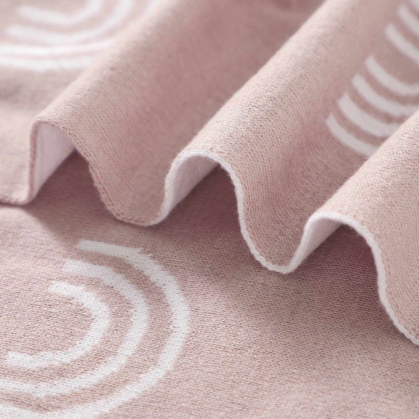 Rainbow Knit Swaddle Blanket - Brown