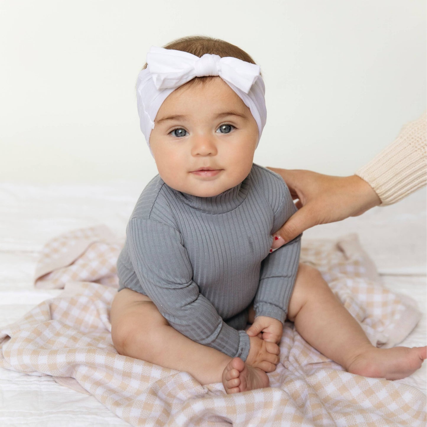 Swaddle Baby Blanket - Plaid: Beige
