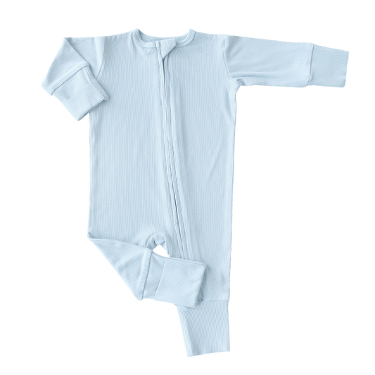 Bashful Blue Rib Convertible Romper