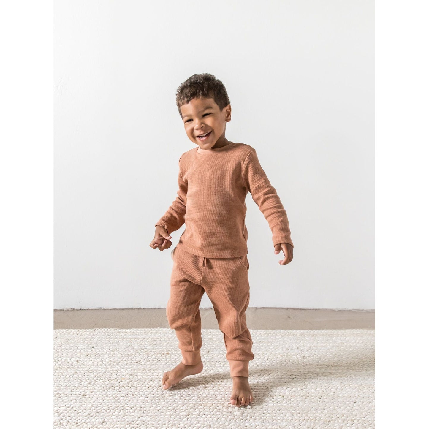 Nelson Waffle Knit Jogger - Cider