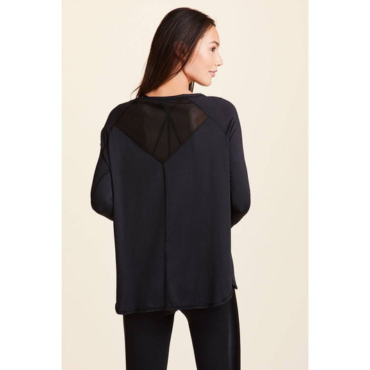 Fractal Raglan Tee: Black/Black