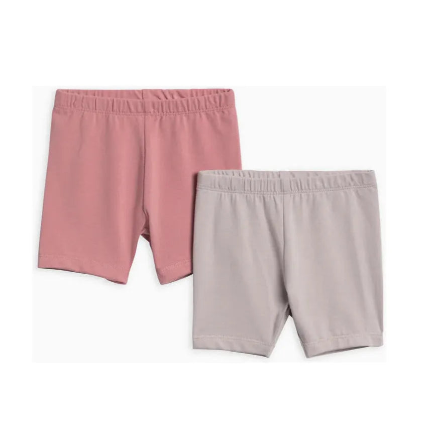 Organic 2-Pack Billie Biker Shorts - Punch + Lilla