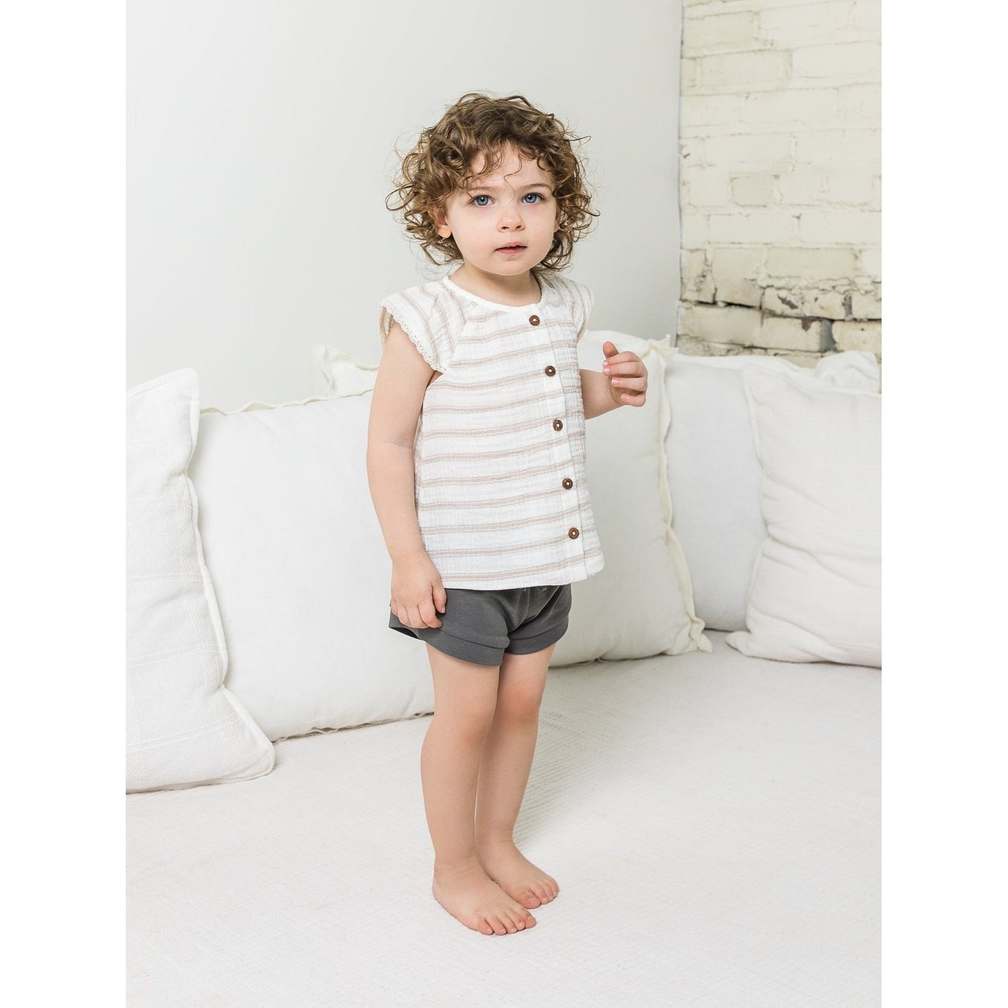 Lena Muslin Button Down - Arley Stripe