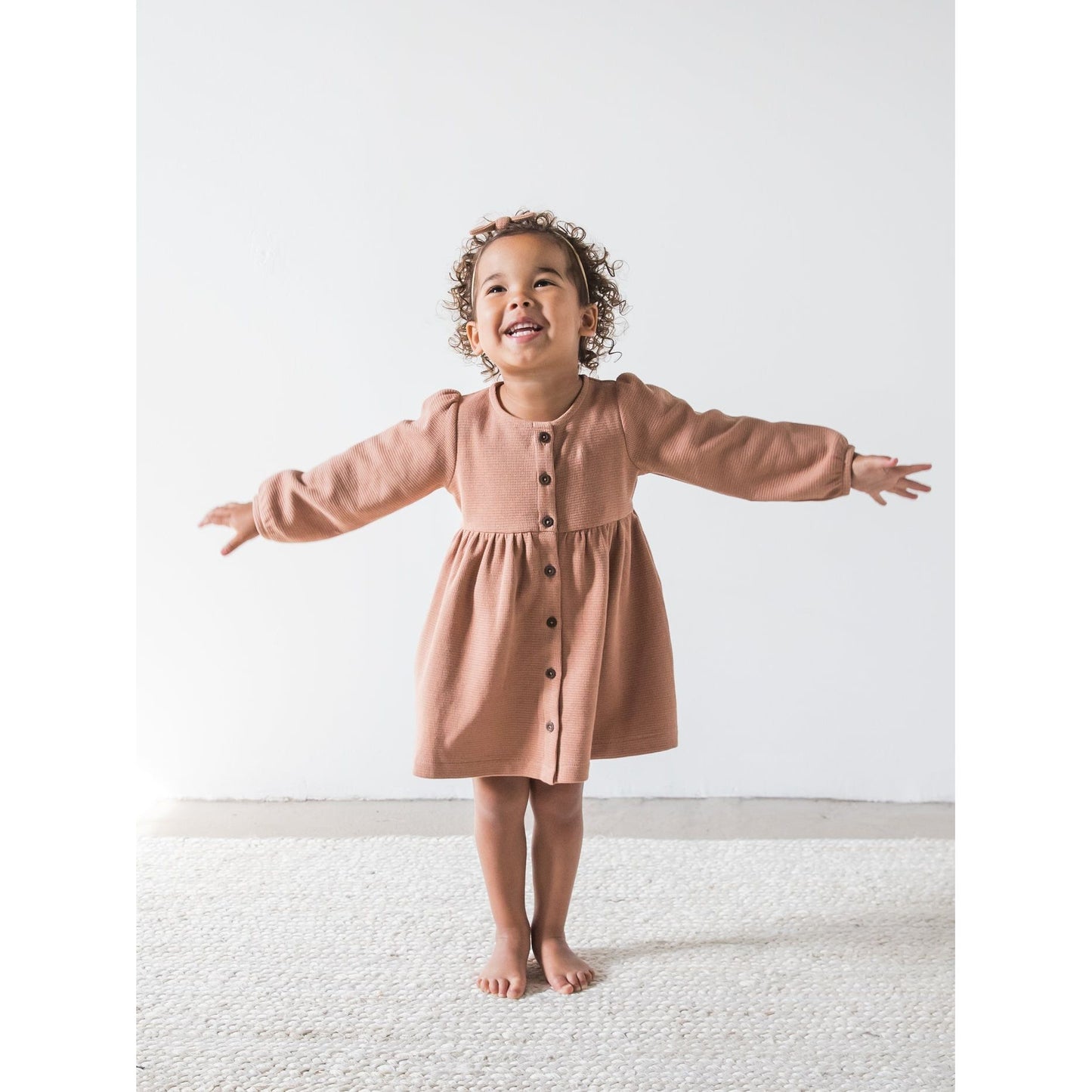 Elsie Waffle Button Down - Heather Oat