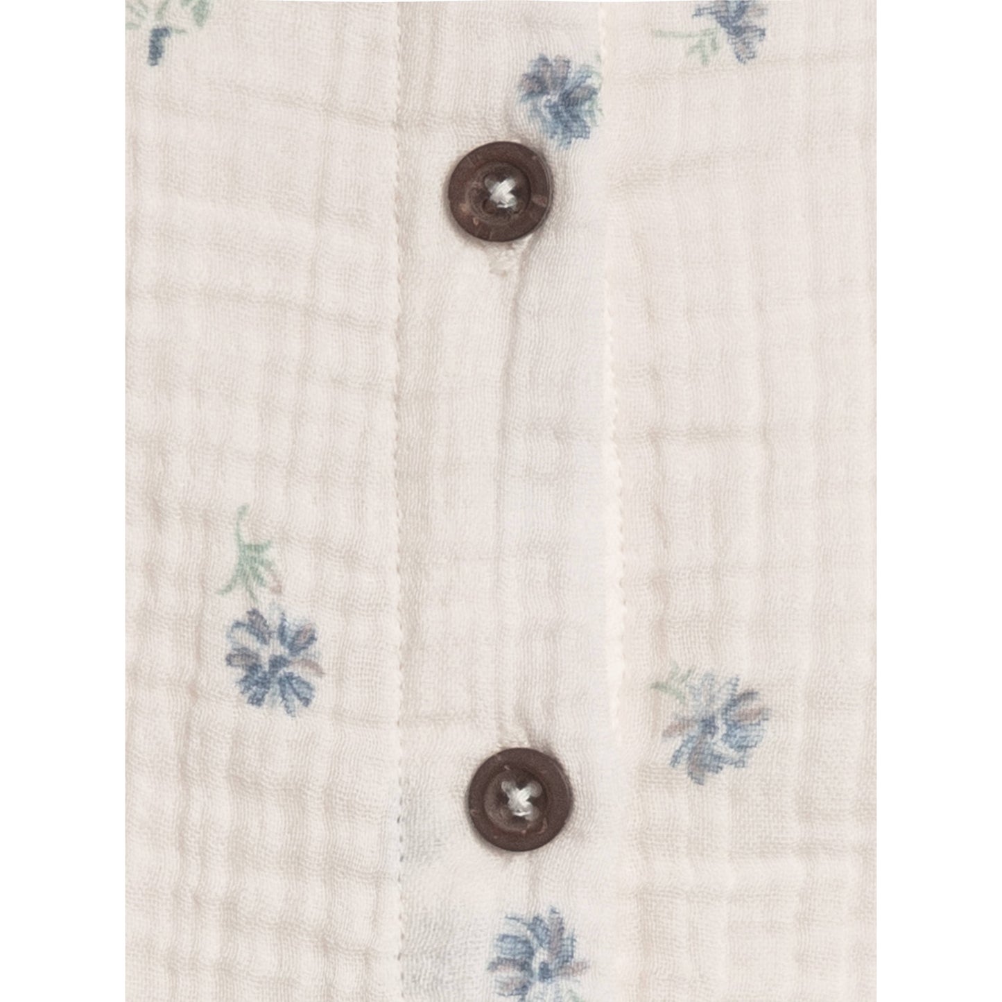 Tessa Muslin Button Front Ruffle Sleeve Top - Elena Floral