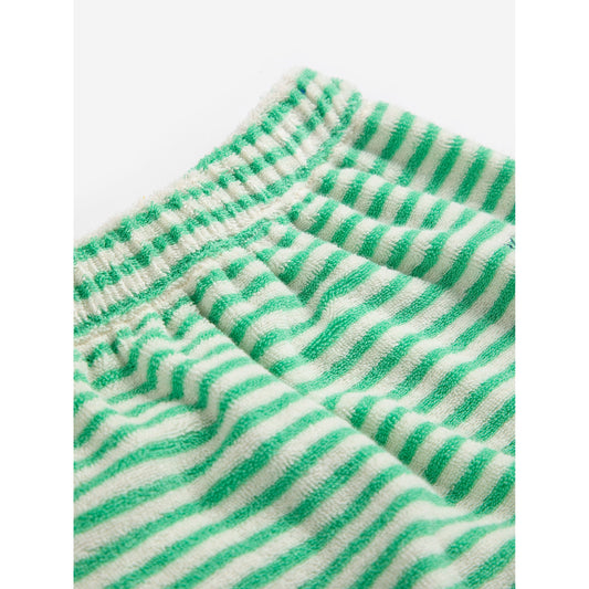 Green Stripes Terry Cloth Harem Pants