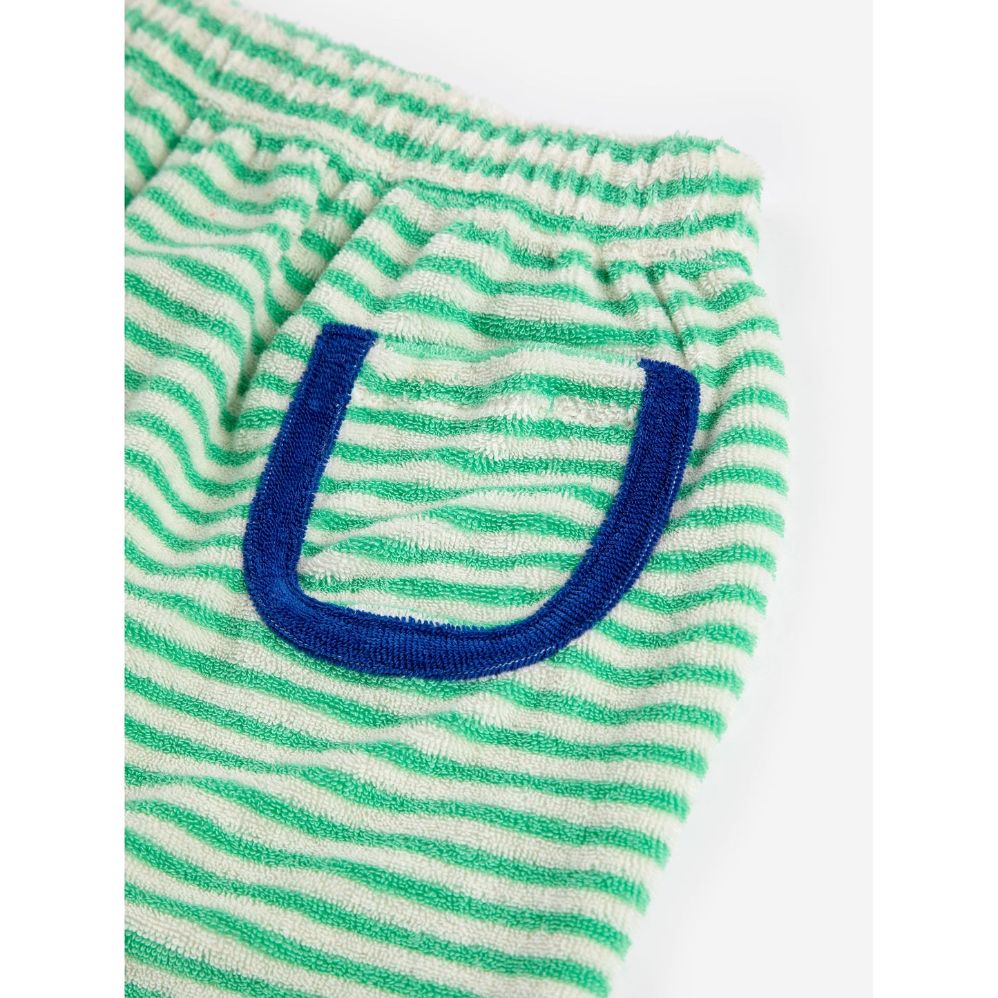 Green Stripes Terry Cloth Harem Pants
