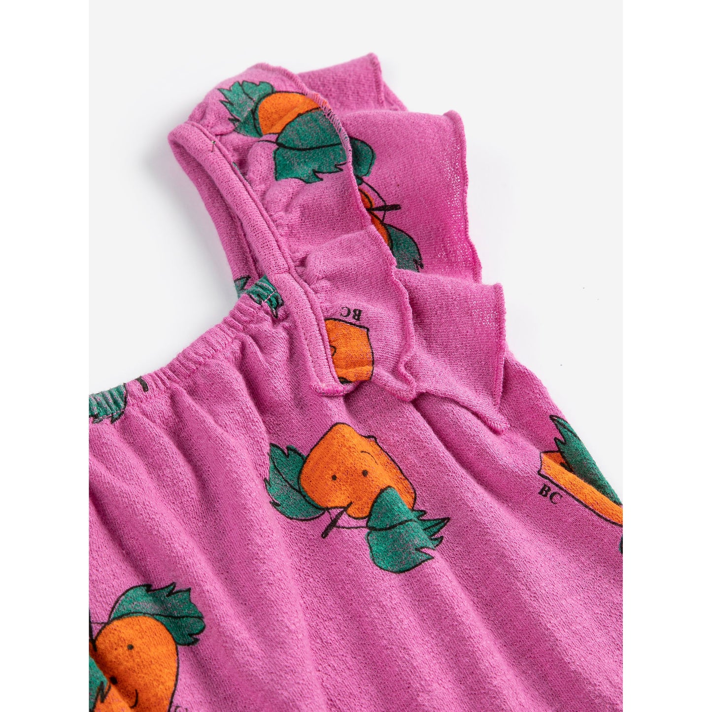 Tangerine All Over Ruffled Dress