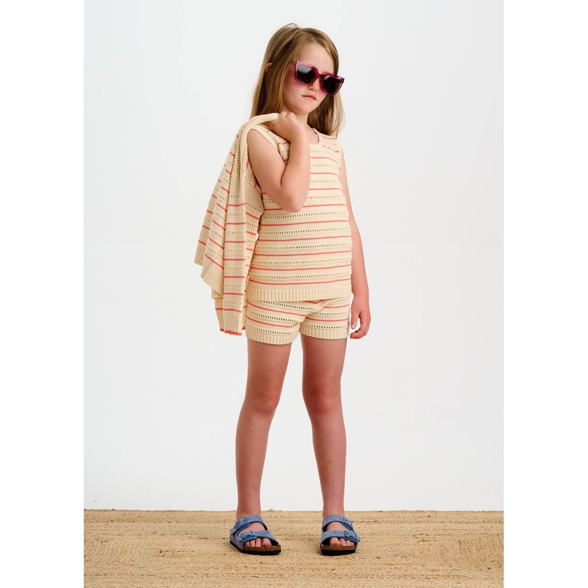 Cala & Costa Set - Coral Stripe