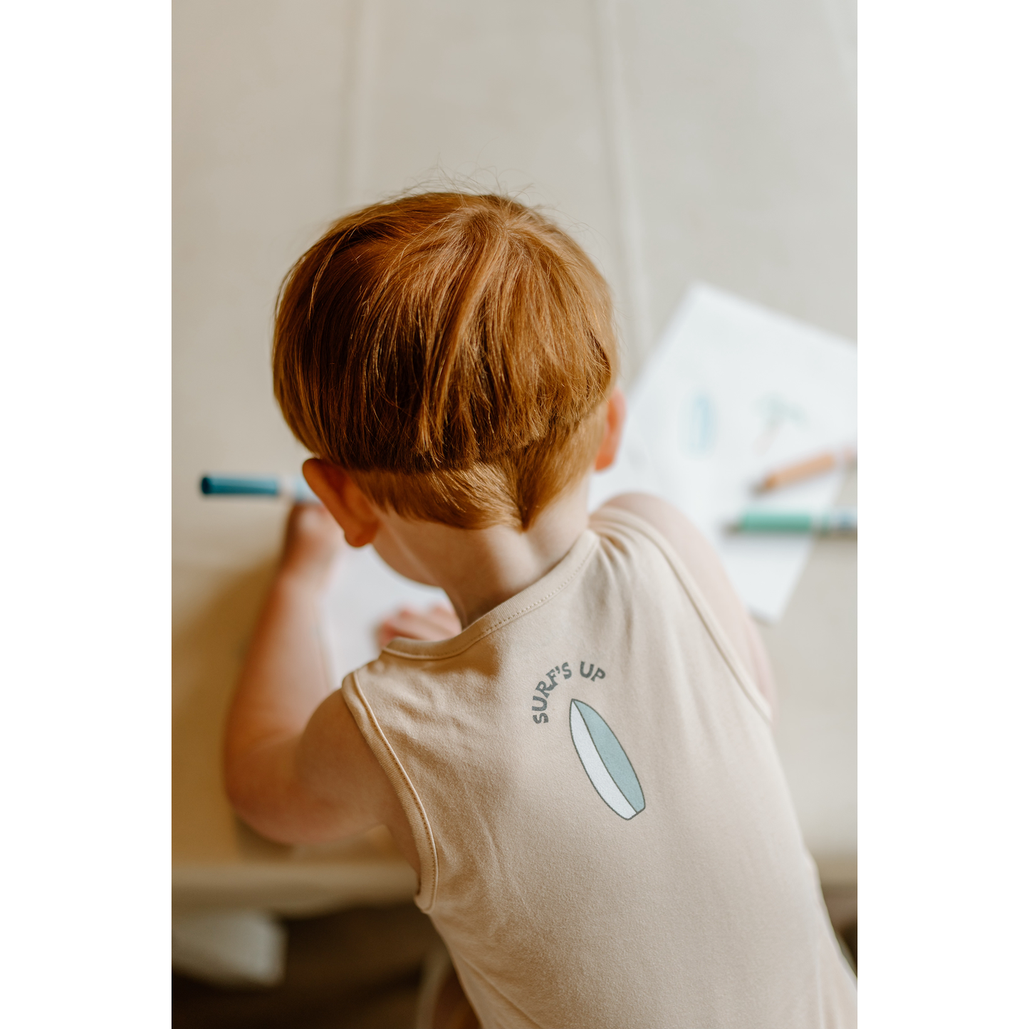 Viscose Organic Cotton Romper - Dune Surf
