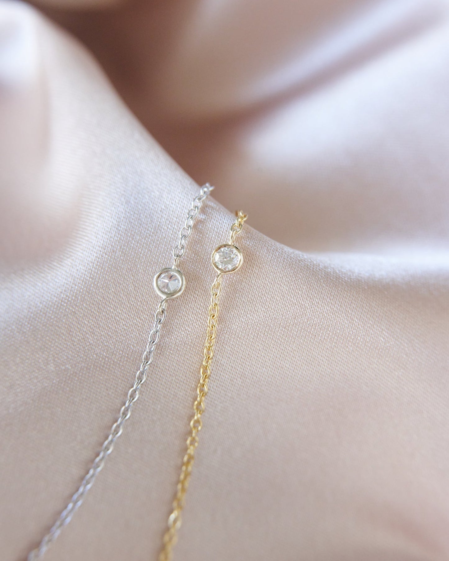 Adjustable Bezel Round Diamond Bracelet