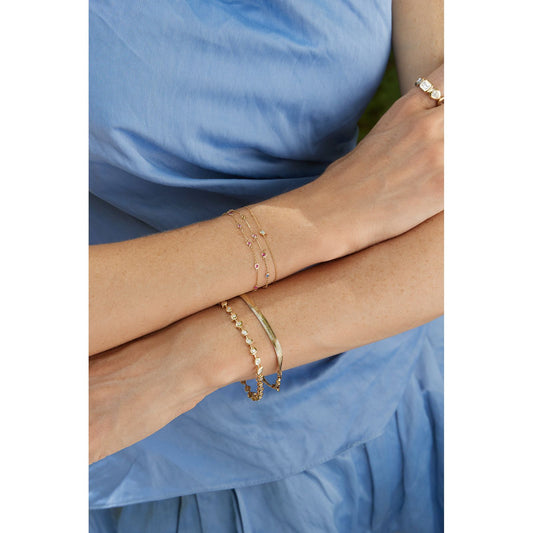 colored gemstone by the yard bracelet