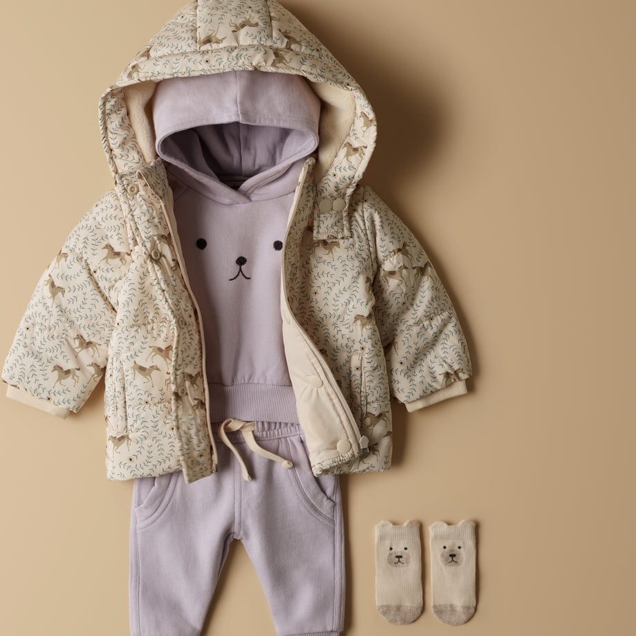 Lavender Organic Terry Hooded Sweat