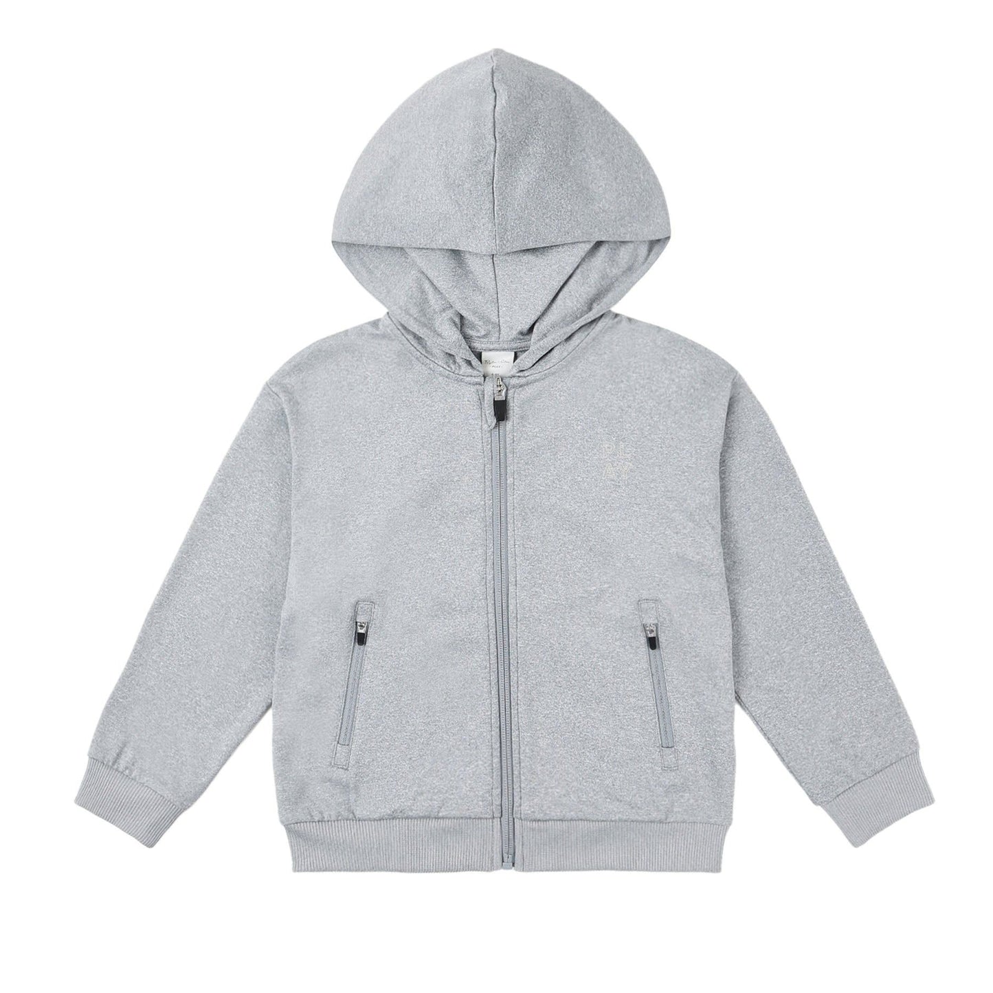 Zip-Up Tech Hoodie || Heathered Dusty Blue