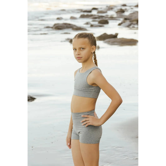 Swift Sports Bra || Heathered Indigo