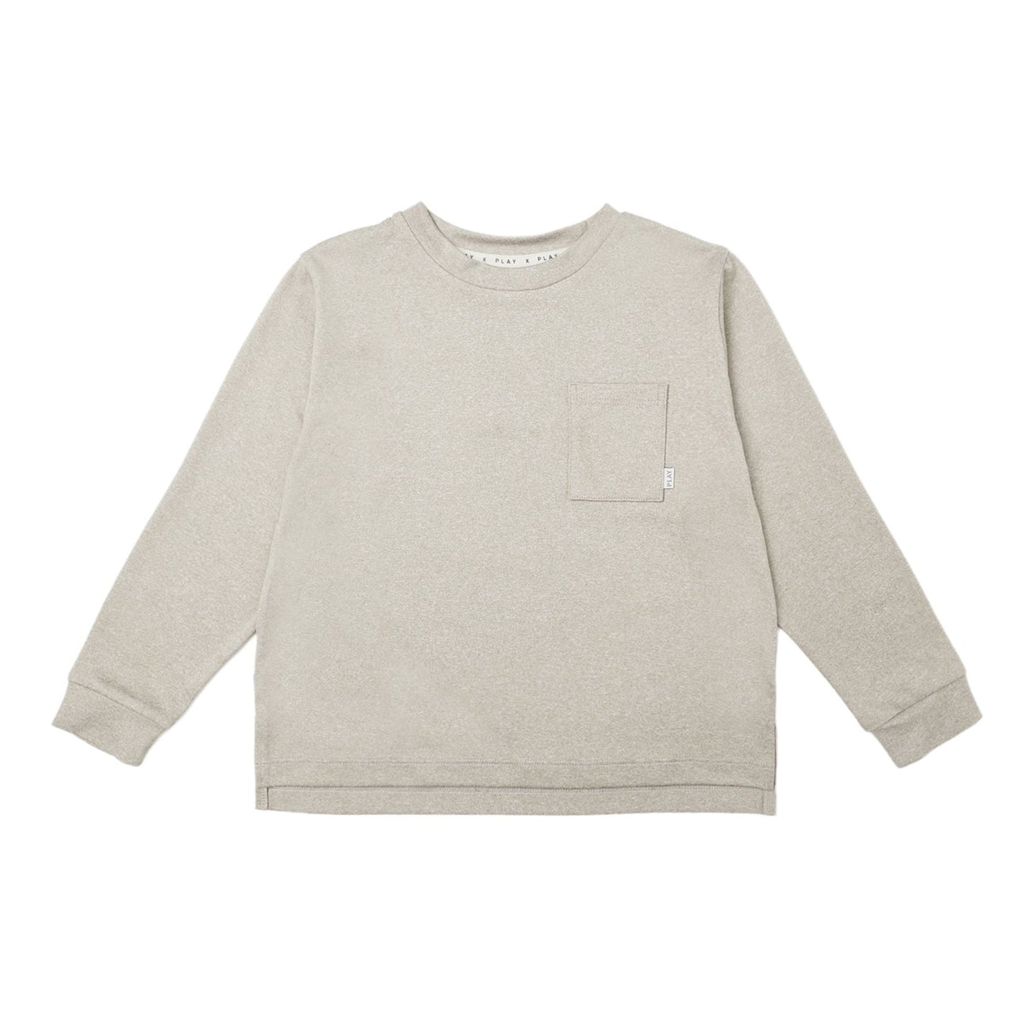 Long Sleeve Pocket Tee || Heathered Stone
