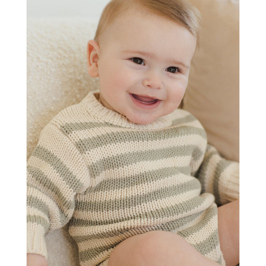 Rex Romper || Fern Stripe