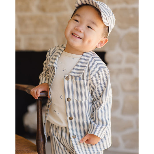 Utility Jacket || Ocean Pinstripe