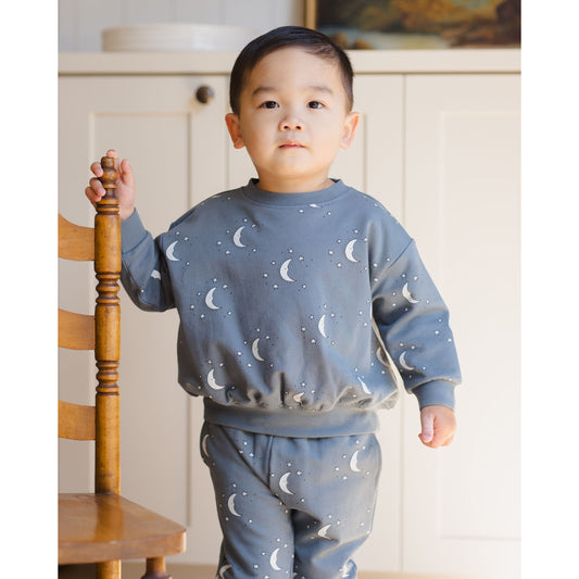 Relaxed Fleece Sweatshirt || Silver Moons