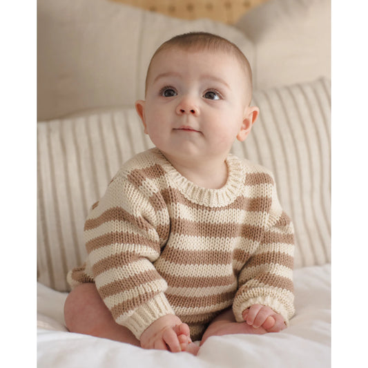 Rex Romper II Almond Stripe