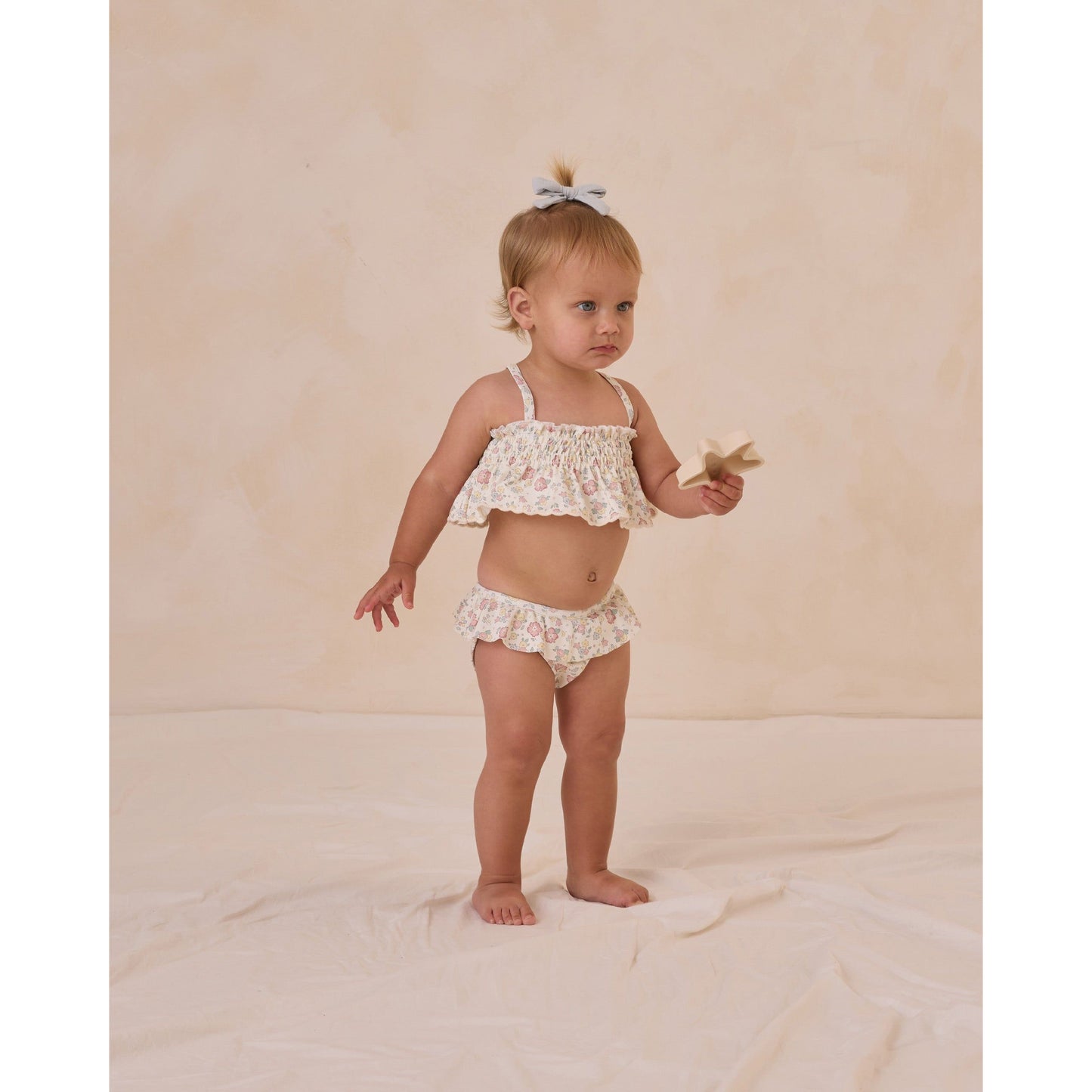 smocked ruffle bikini || bloom