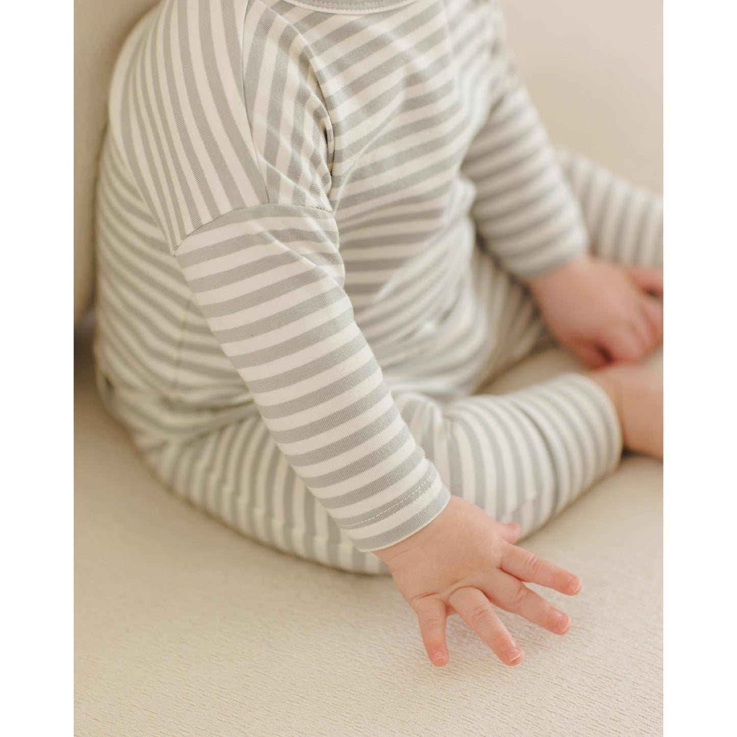 Drawstring Pant || Sage Stripe