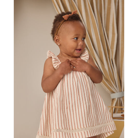 Ruffle Tank Dress || Vintage Stripe