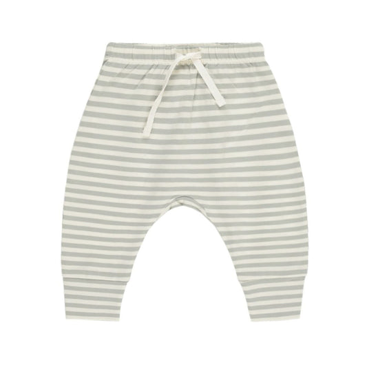 Drawstring Pant || Sage Stripe
