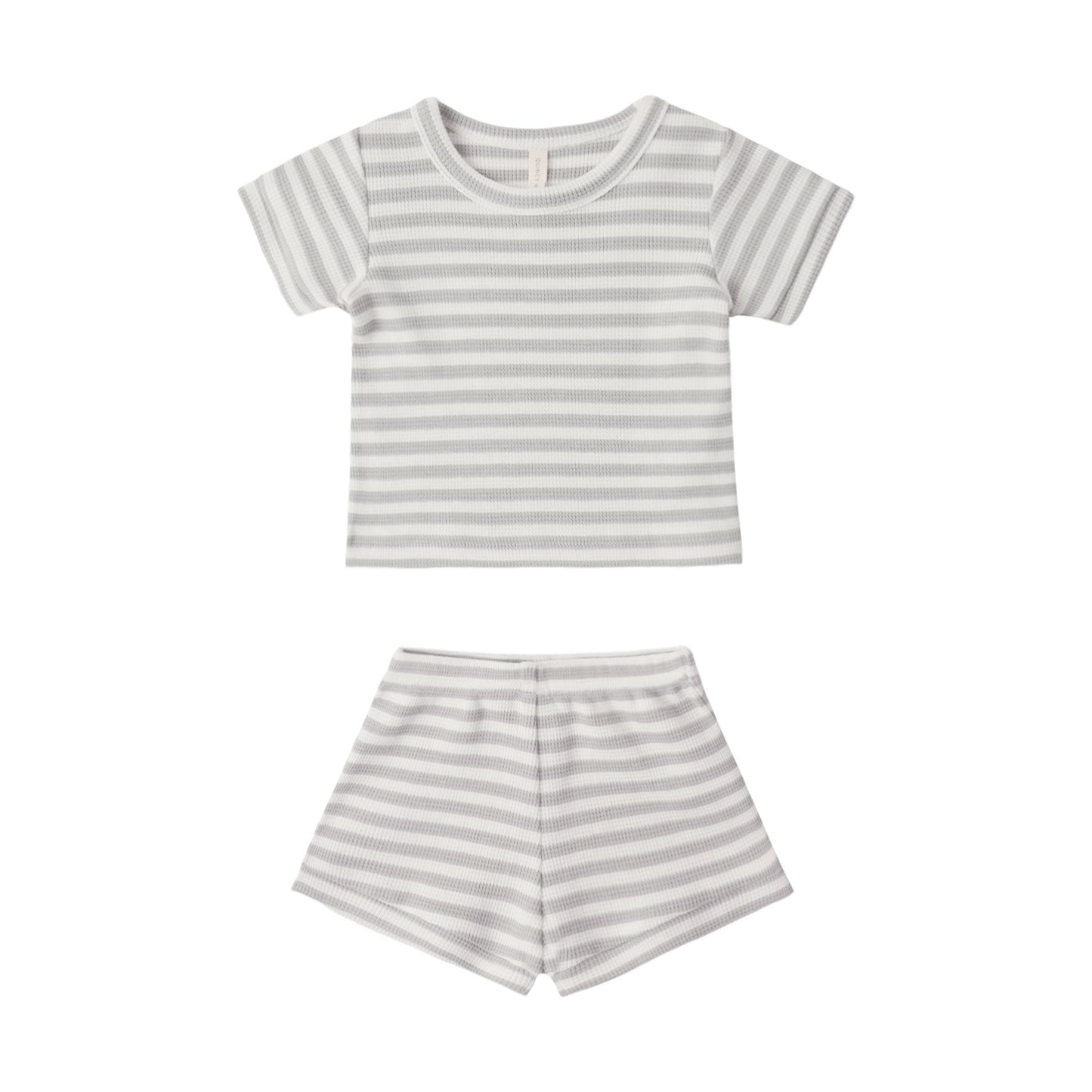 Waffle Shortie Set || Sage Stripe