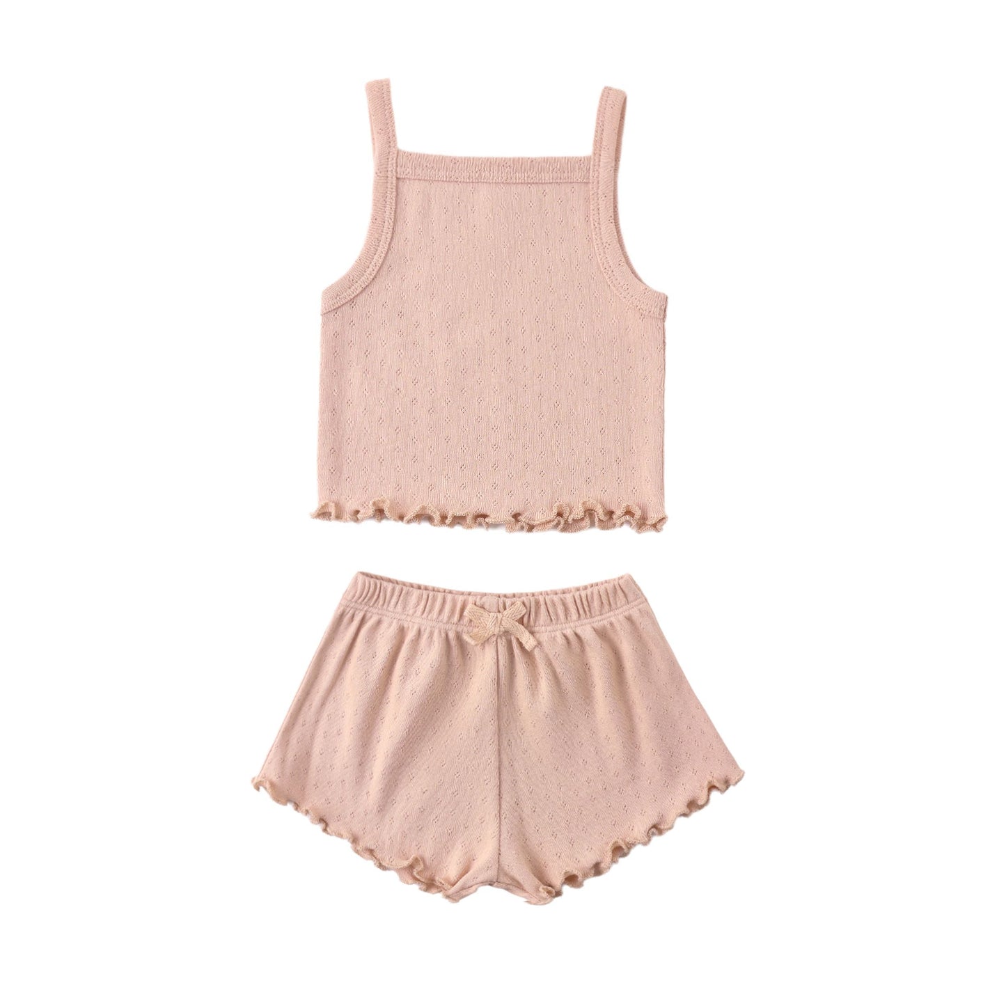 Pointelle Tank + Shortie Set || Melon