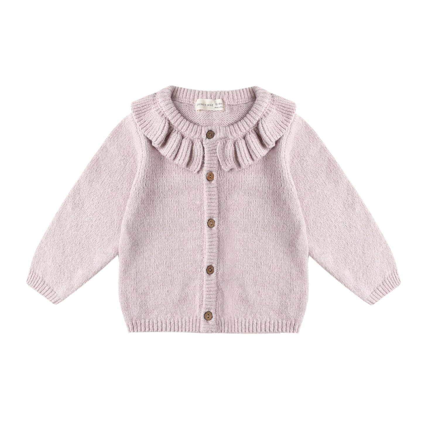 Ruffle Collar Cardigan || Lilac