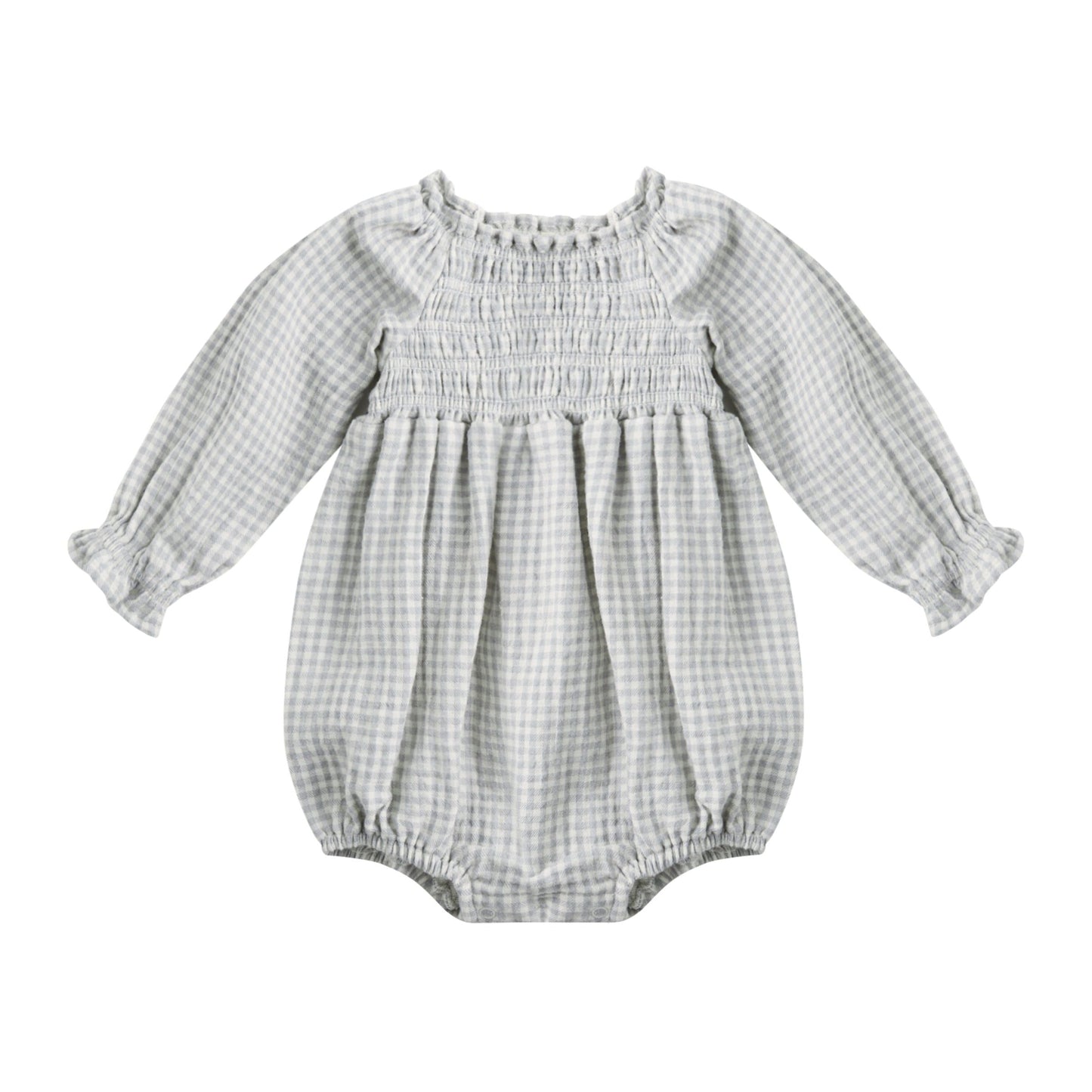 Eden Romper || Blue Gingham