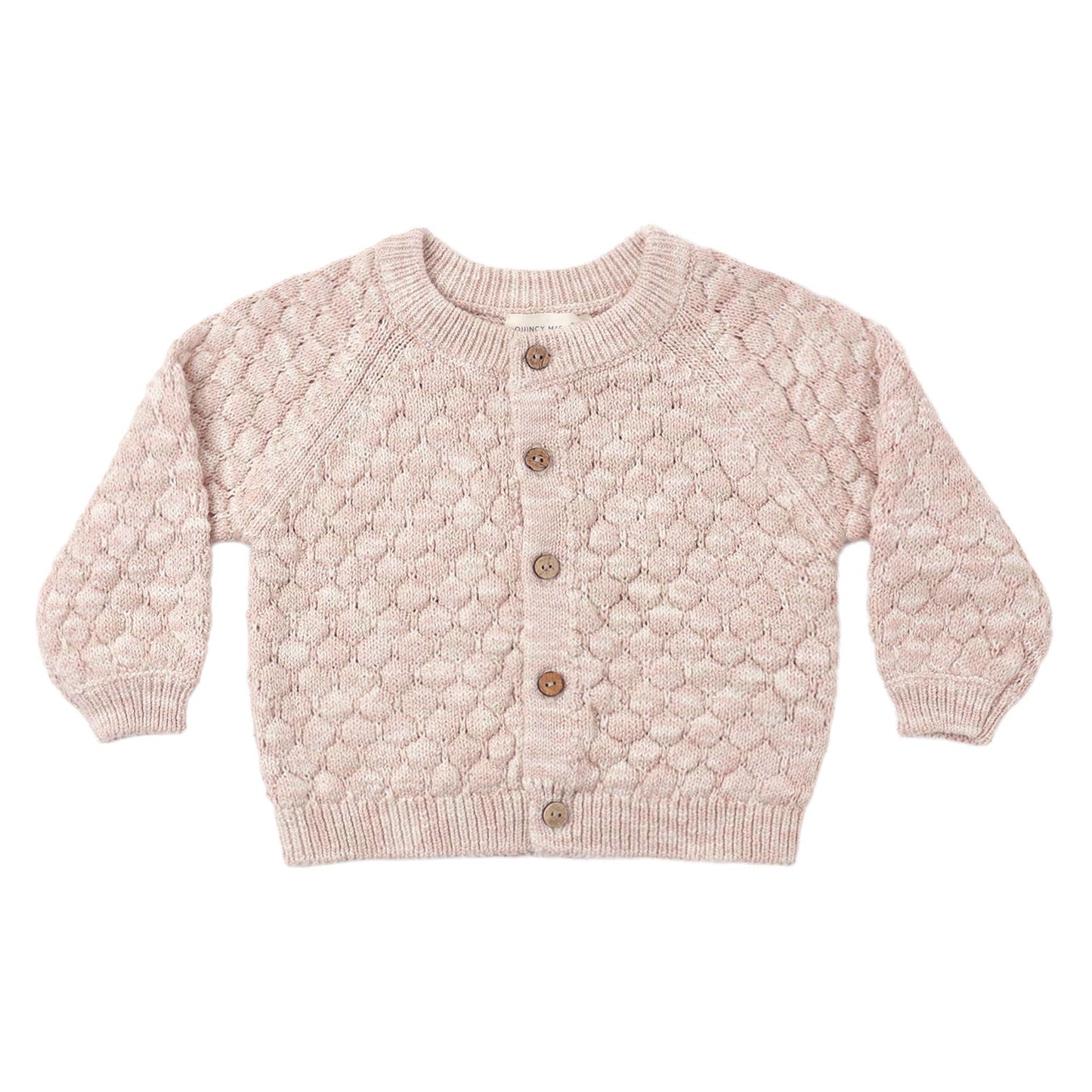 Bubble Knit Cardigan II Dusty Rose Speckle