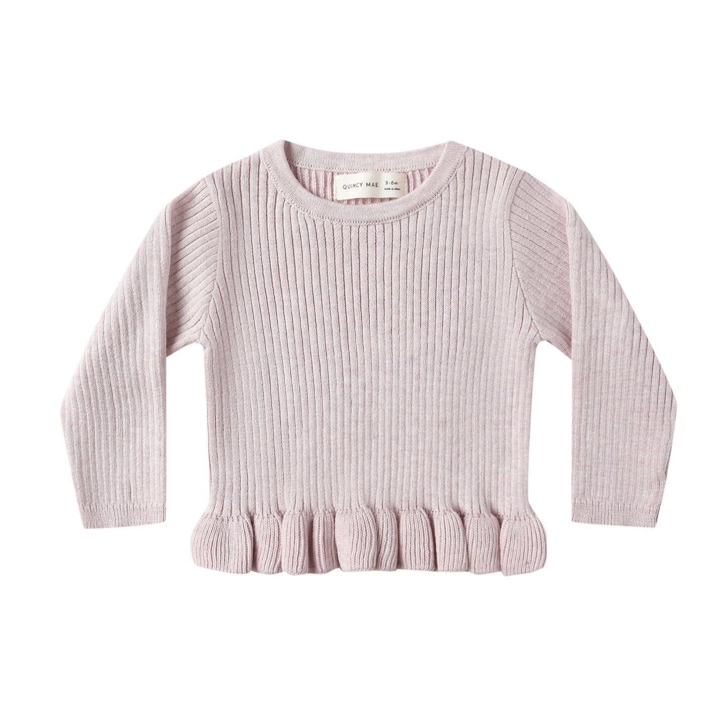 Rib Knit Peplum Top || Lilac