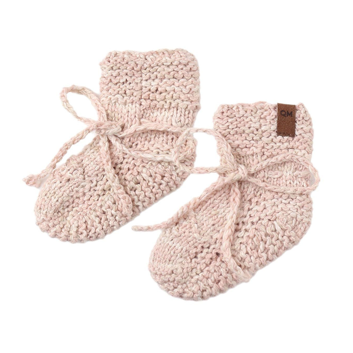 Knit Booties II Dusty Rose Speckle