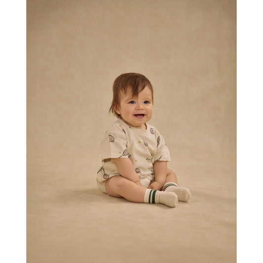 Relaxed Bubble Romper || Tennis